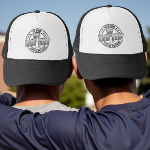 Casquette Enterrement de vie de garçon drôle en noir et blan