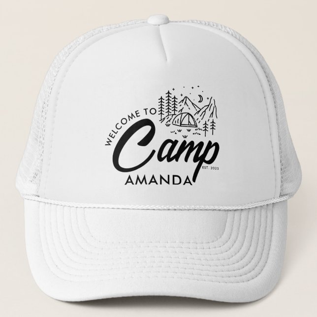 Casquette Enterrement de vie de jeune fille Camp personnalis (Devant)