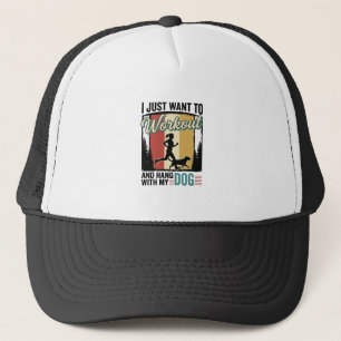 Casquette Entraînement avec mon chien Design de t-shirt vint