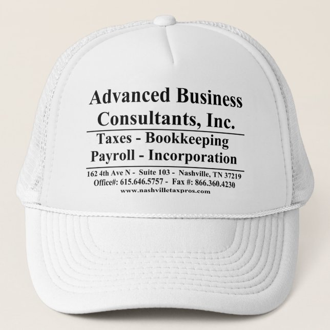 Casquette Entreprise Avancée (Devant)