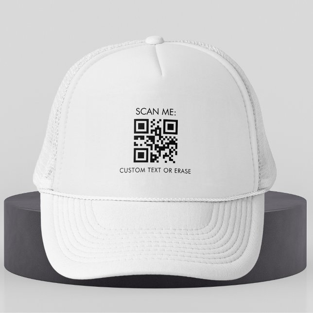 Casquette Entreprise personnalisée QR Code et texte minimali (Créateur téléchargé)