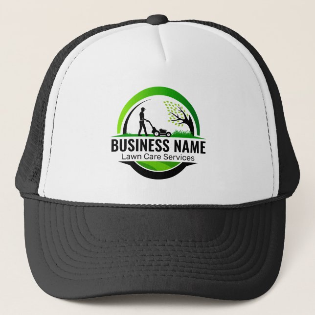 Casquette Entretien de pelouse vert foncé professionnel (Devant)