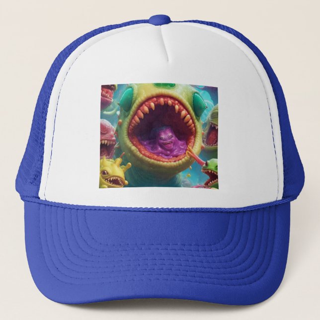 Casquette Envahi dans le style Weirdo Alien Invasion Trucker (Devant)