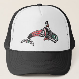 Casquette Épaulard et Eagle de Tlingit