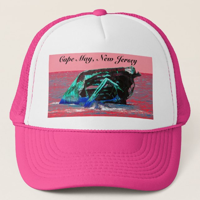 Casquette Épave Abstraite rose (Devant)