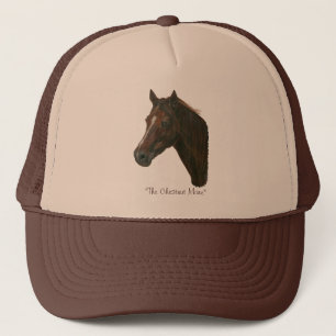 Casquette équine du cheval marron de châtaigne