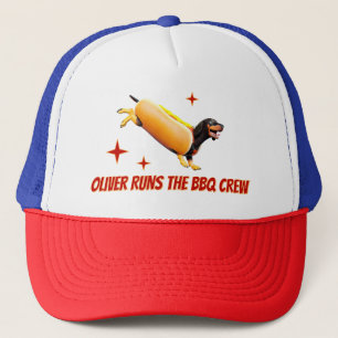 Casquette Équipage de BBQ de teckel personnalisé Drôle de ch