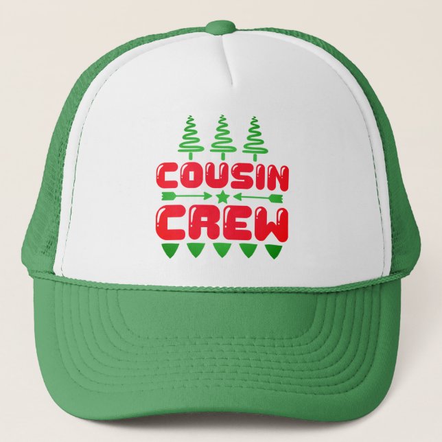 Casquette Équipage de Cousins Noël Famille Design Correspond (Devant)