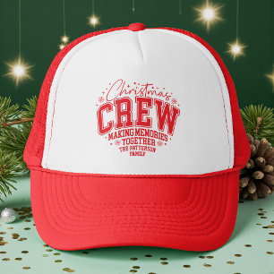 Casquette Équipe de Noël Nom de Famille Personnalisé