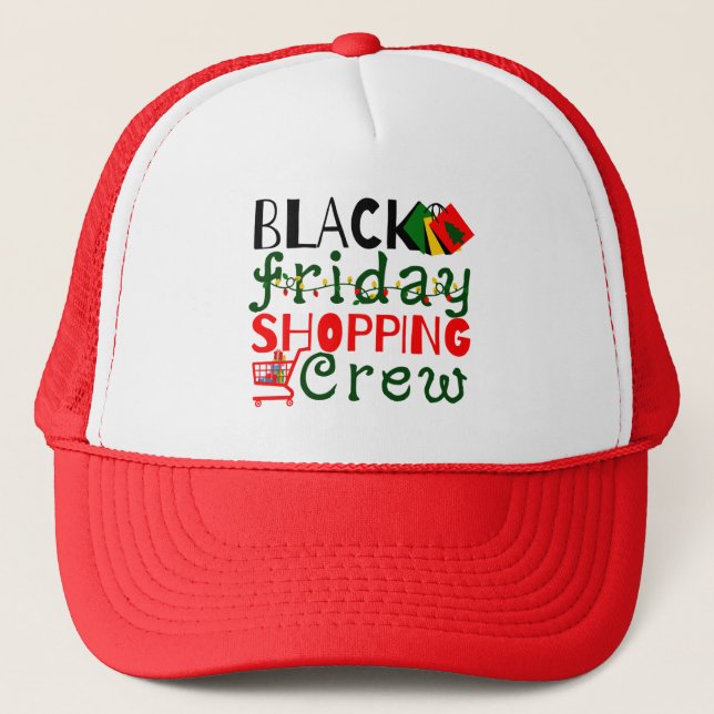 Casquette Équipe de shopping du vendredi noir (Devant)