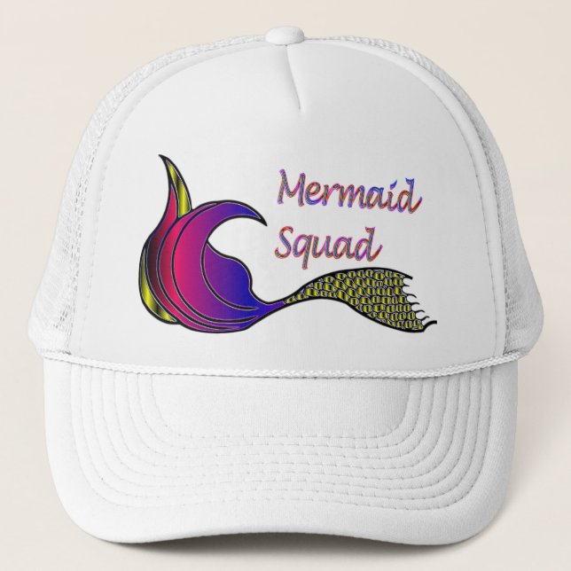 Casquette Équipe de sirènes aux couleurs vives (Devant)