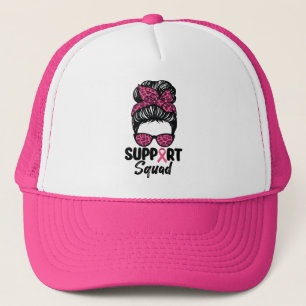 Casquette Équipe de soutien Nœud sale Guerrière rose Cancer