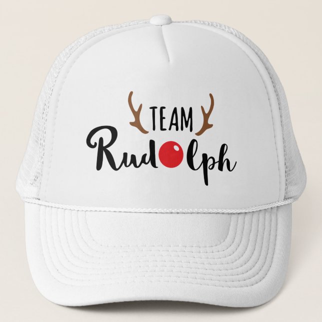 Casquette Équipe Rudolph - Logo d'équipe de Noël (Devant)