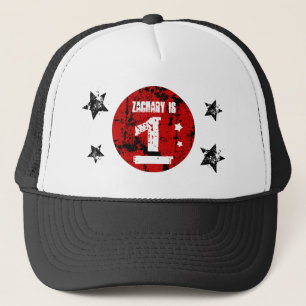 Casquette ęr Noir rouge A01 de style grunge de garçon