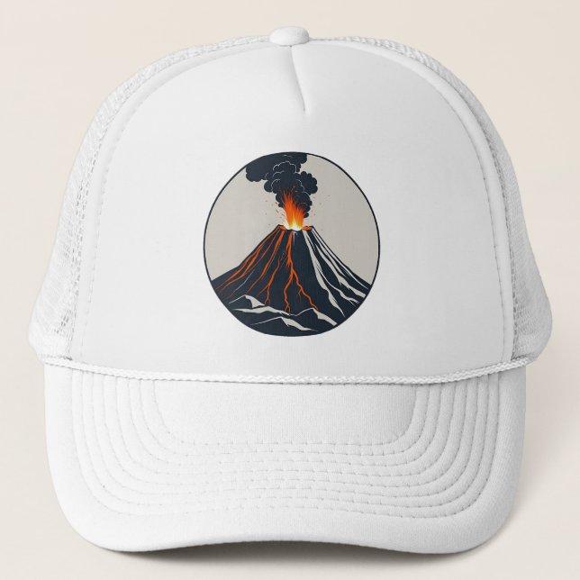 Casquette Éruption de l'illustration de l'art moderne du vol (Devant)