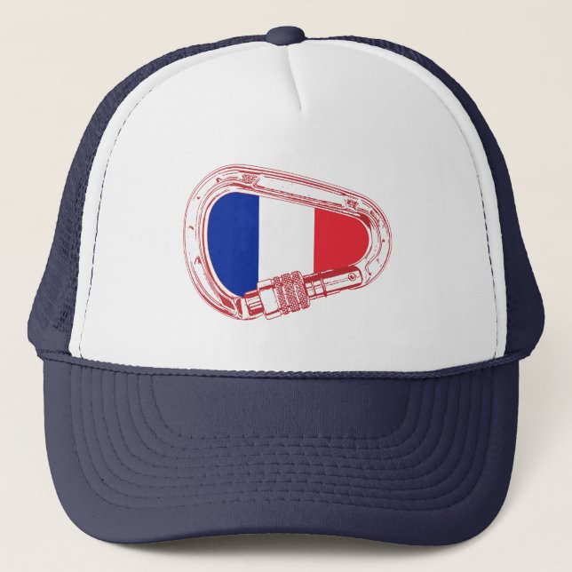 Casquette Escalade Drapeau France Carabiner (Devant)