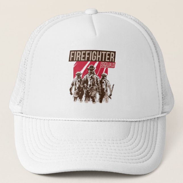 Casquette Escouade de pompiers fiers (Devant)