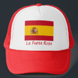 Casquette Espagne "La Furia Roja"<br><div class="desc">La Furia Roja,  ou La Furie Rouge,  est le surnom de l'équipe nationale espagnole de football. La Furia Roja est sans doute la meilleure partie nationale du monde actuellement.</div>
