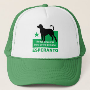 Casquette Esperanto / "Hundo estas plej bona amiko de homo",
