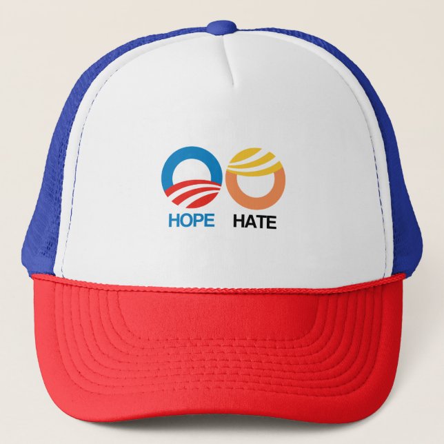 Casquette ESPOIR (Obama) contre la HAINE (atout) (Devant)