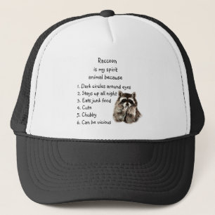 Casquette Esprit d'animaux de Raton laveur drôle Humour Aqua