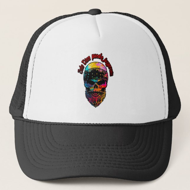 Casquette Estampas Hip Hop - Colorful Skull - Bone (Devant)