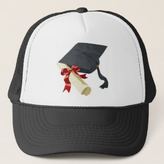Casquette et diplôme d'obtention du diplôme