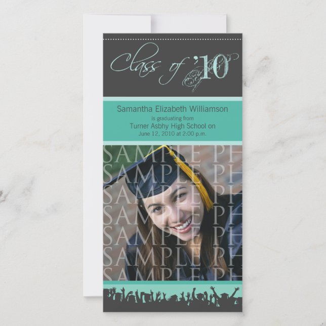 Casquette et Faire-part photo de la graduation (tu (Devant)