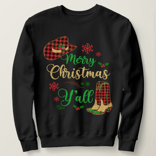 Casquette et Sweatshirt de bottes de Noël (Design devant)