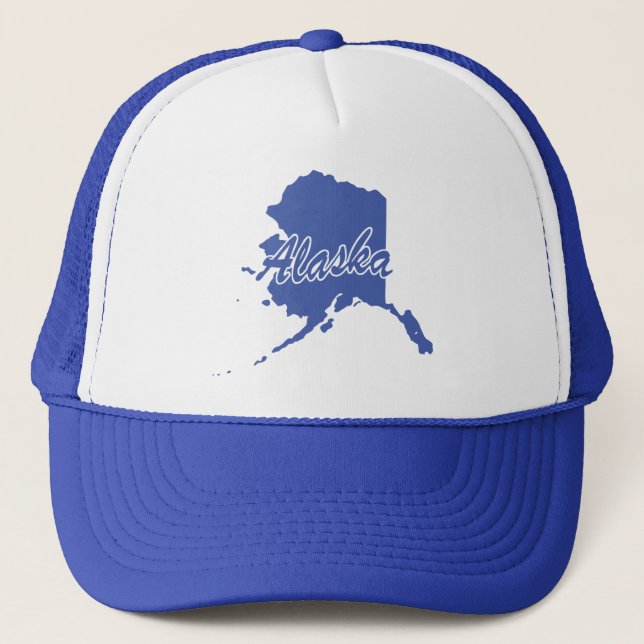 Casquette État De L'Alaska Forme Trucker Chapeau (Devant)