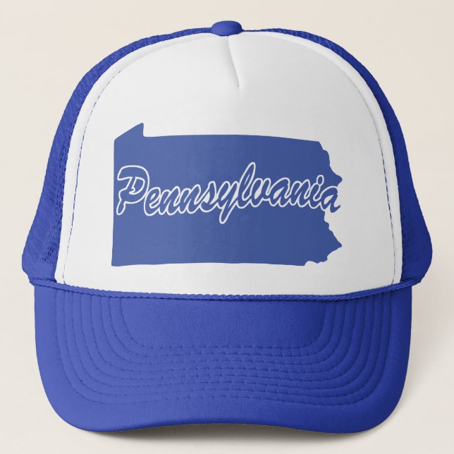 Casquette État De Pennsylvanie Forme Trucker Chapeau (Devant)