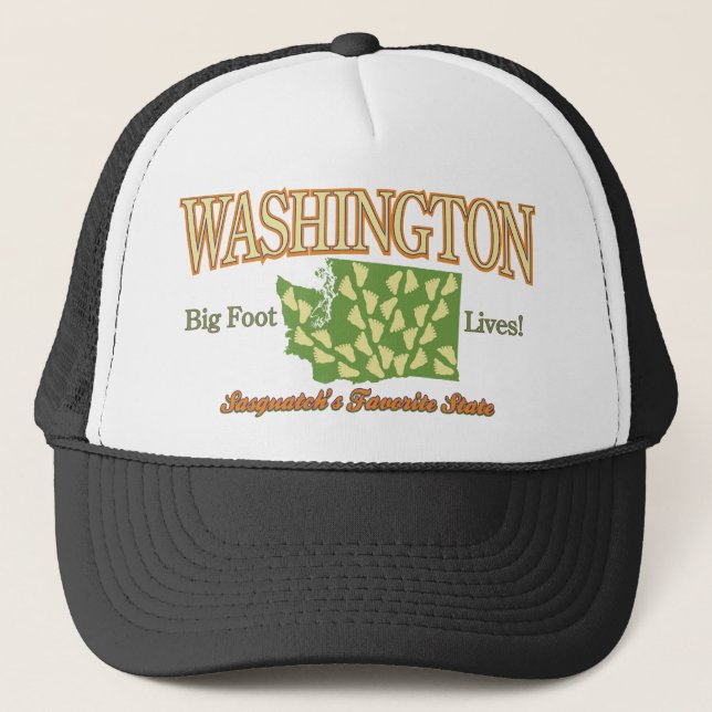 Casquette État de Washington - le Bigfoot vit ! (Devant)