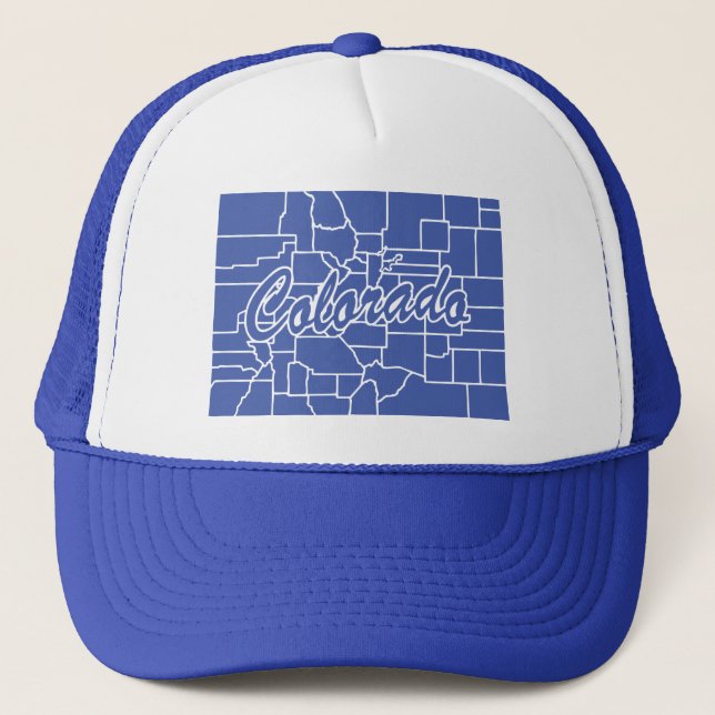 Casquette État Du Colorado Forme Chapeau Trucker (Devant)
