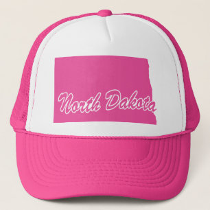 Casquette État Du Dakota Du Nord Forme Chapeau Trucker