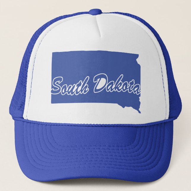 Casquette État Du Dakota Du Sud Forme Trucker Chapeau (Devant)