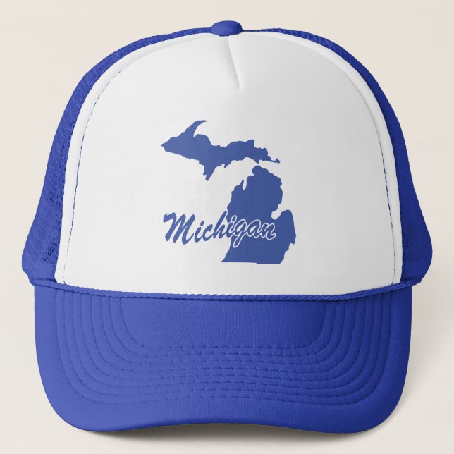 Casquette État Du Michigan Chapeau De Trucker En Forme (Devant)