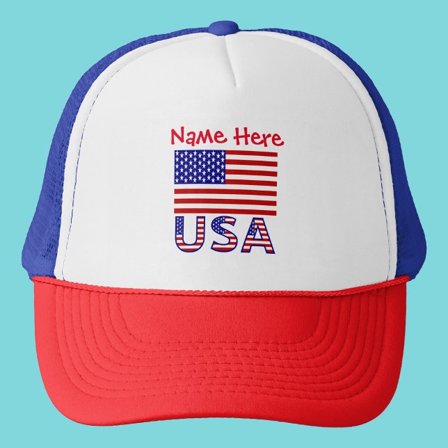 Casquette Etats-Unis Amérique Drapeau Rouge Personnalisation (Créateur téléchargé)
