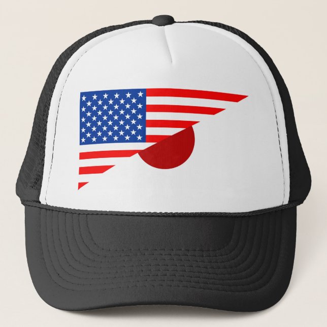 Casquette etats-unis amérique japon demi drapeau états-unis (Devant)