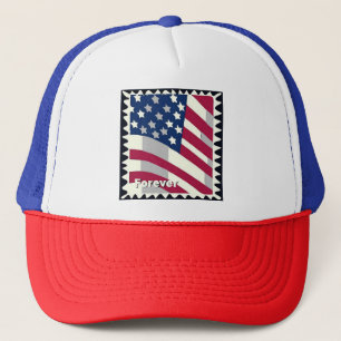 CASQUETTE ÉTATS-UNIS D'AMÉRIQUE DRAPEAU FOREVER STAMP
