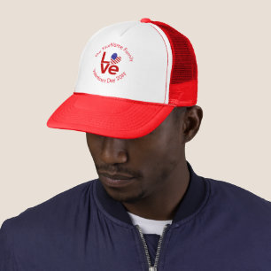 Casquette États-Unis d'Amérique Drapeau LOVE personnalisé 