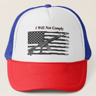 Casquette États-Unis déchiré Drapeau Je ne me conformerai pa