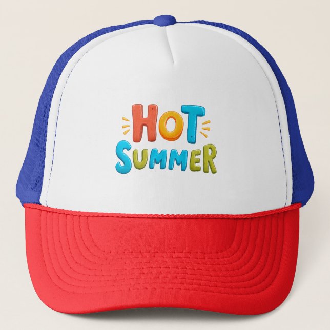Casquette Été chaud - Timbre saison chaude (Devant)