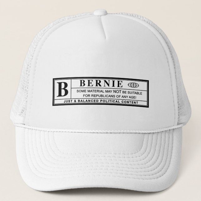 Casquette Étiquette d'avertissement Bernie Sanders (Devant)