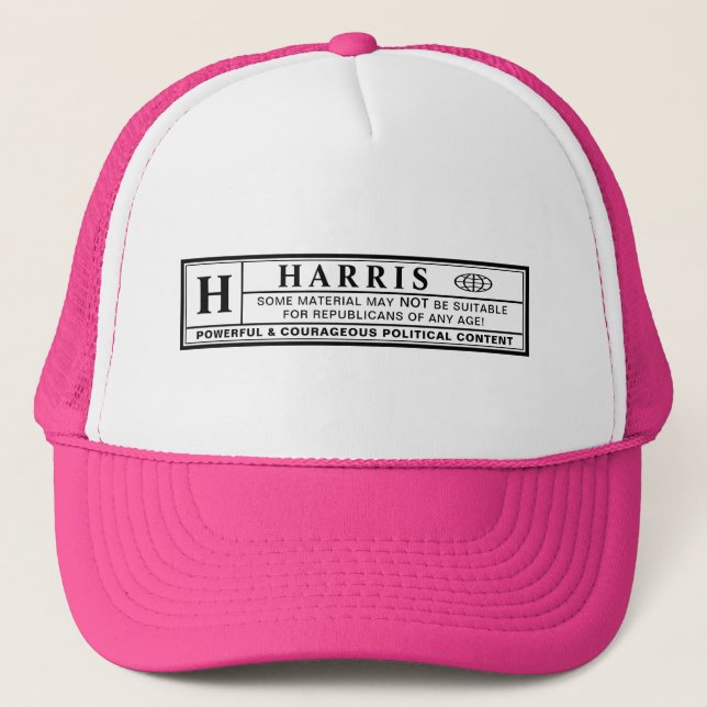 Casquette Étiquette d'avertissement Harris (Devant)