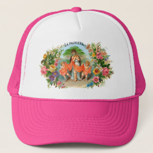 Casquette Étiquette de cigare vintage La Palmiera, Femme ave
