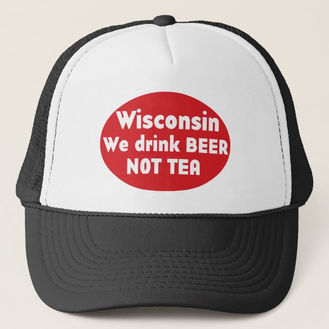 Casquette Étiquette rouge du Wisconsin (Devant)