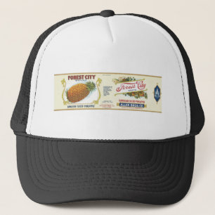Casquette Étiquette Vintage à ananas tranché de Forest City