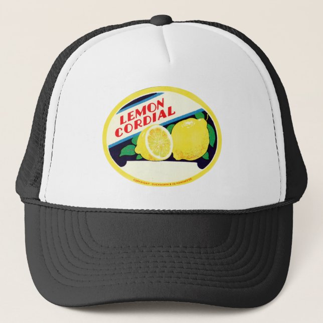 Casquette Étiquette vintage Lemon Cordial (Devant)