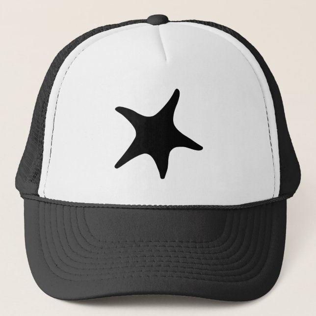 Casquette Étoile de mer en noir et blanc (Devant)