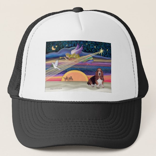 Casquette Étoile de Noël - Basset Hound 1 (Devant)